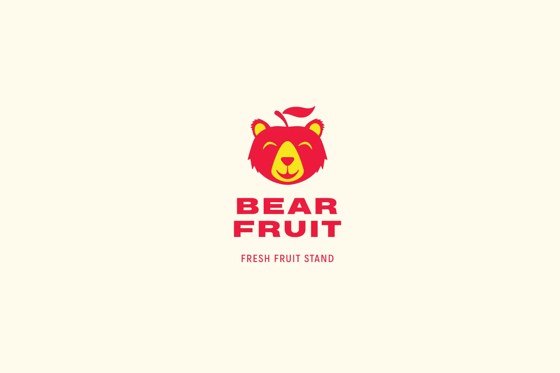 Bear Fruit fruitstand and cafe restaurant branding by Bullhearted Branding Studio logo design