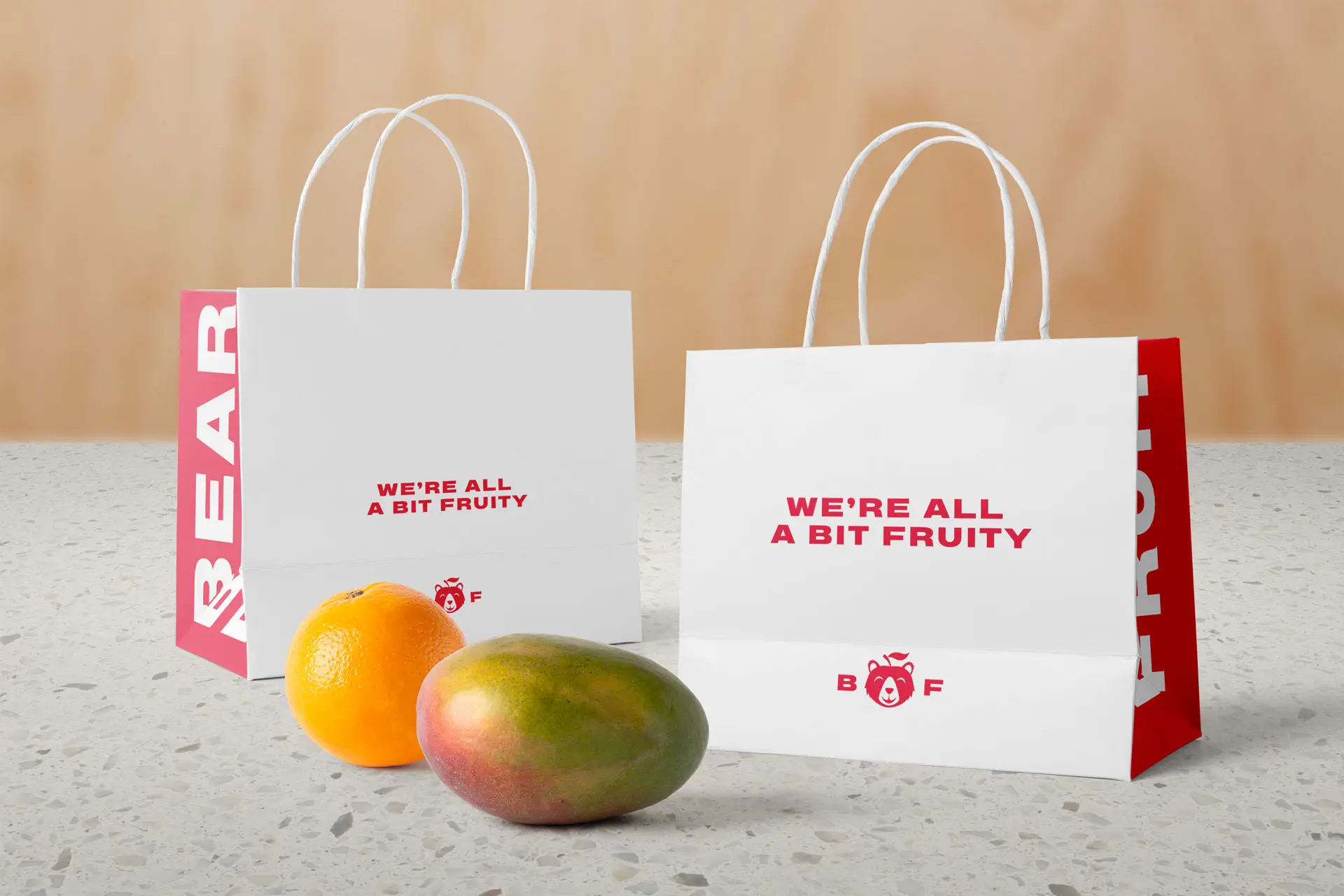 Bear Fruit fruitstand and cafe restaurant branding by Bullhearted Branding Studio packaging design