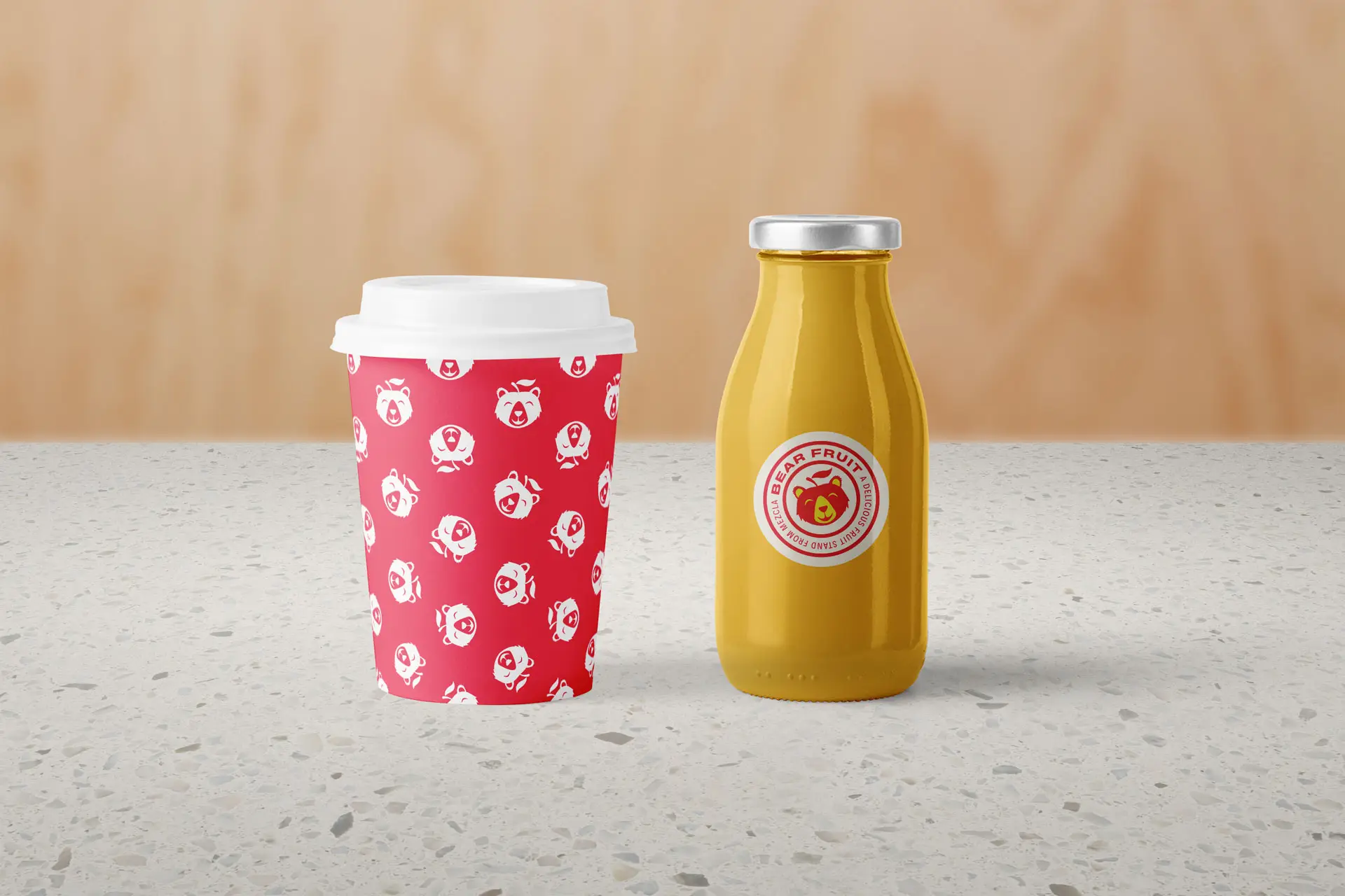 Bear Fruit fruitstand and cafe restaurant branding by Bullhearted Branding Studio packaging design