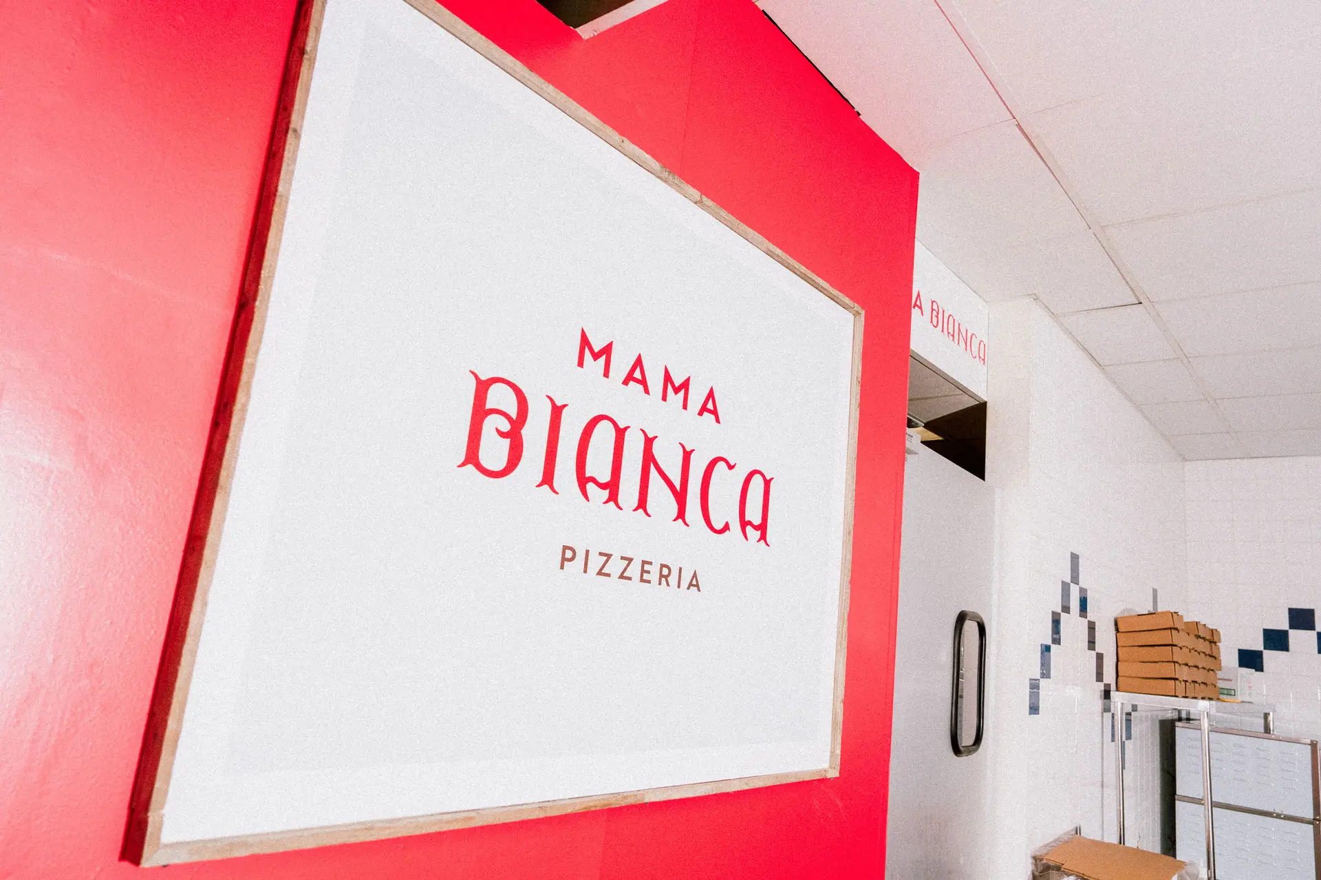 Mama Bianca pizzeria restaurant branding in Tallahassee, FL by Bullhearted Branding Studio