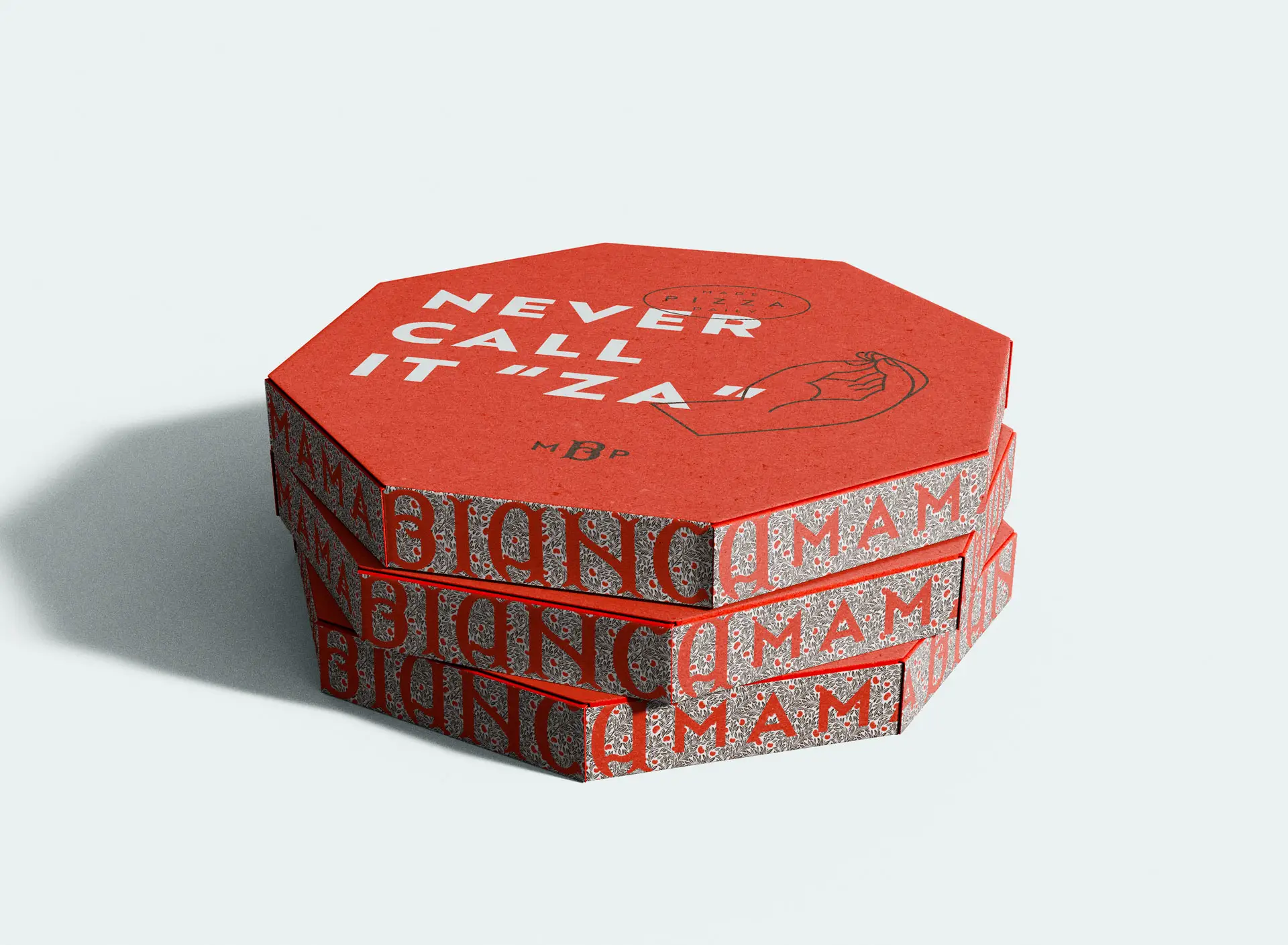 Mama Bianca pizzeria restaurant branding in Tallahassee, FL by Bullhearted Branding Studio