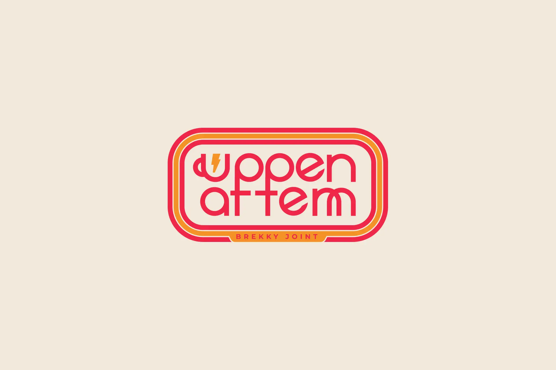 Uppenattem restaurant branding and concept development logo design