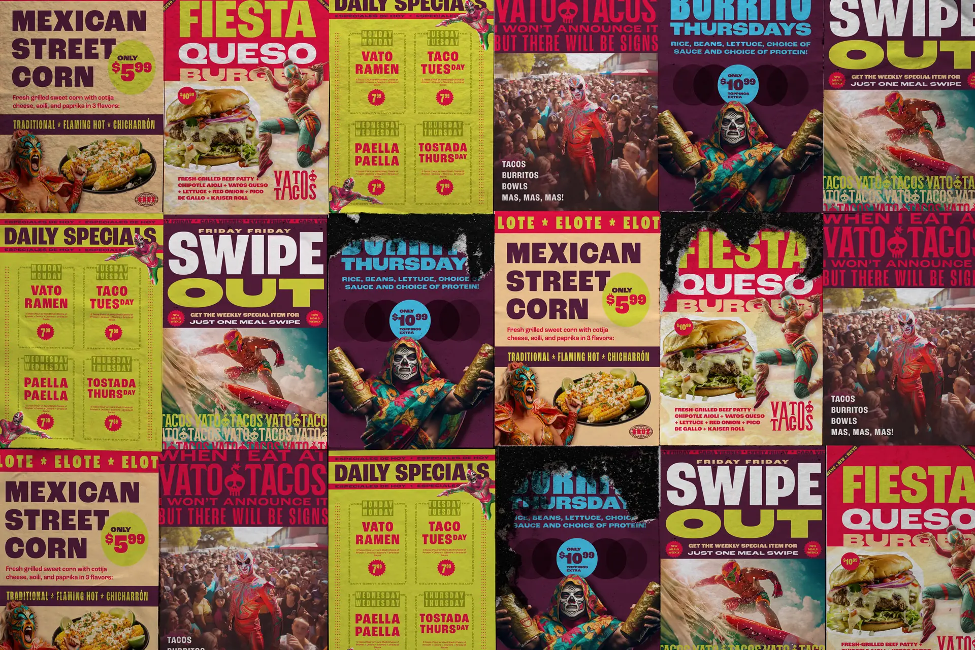 Vatos Tacos mexican restaurant branding and marketing by Bullhearted Branding Studio