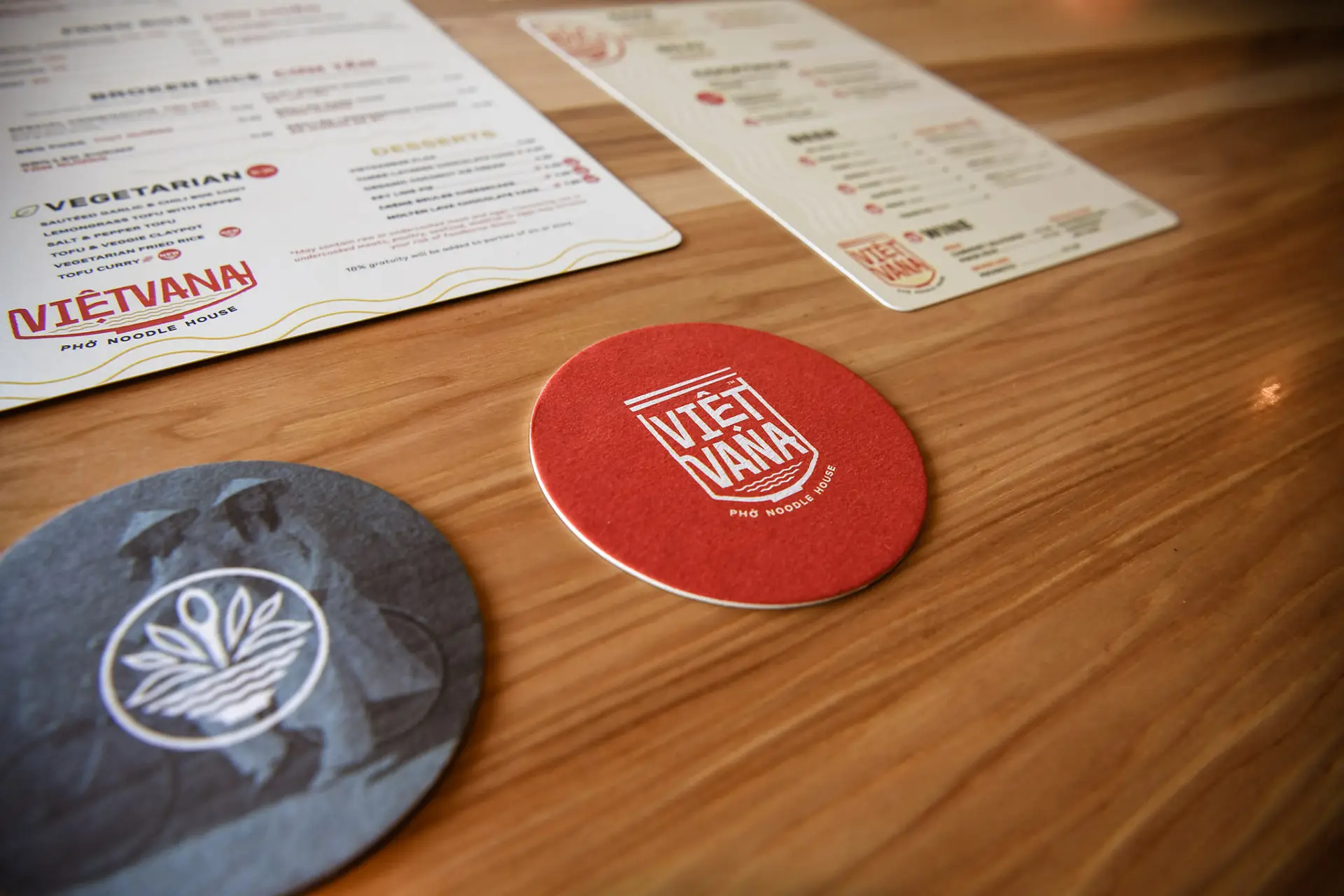 Vietvana Vietnamese restaurant branding collateral design